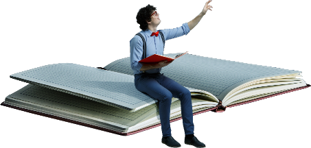 Man On Book Animation Image